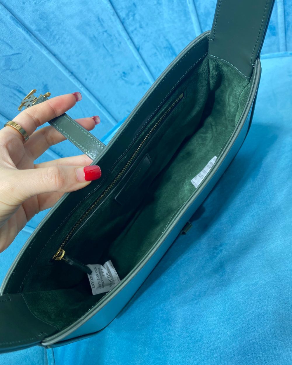 [REP 1:1] Saint Laurent Le 5 À 7 Hobo Bag In Smooth Dark Green For Women 9in/23cm YSL 6572282R20W3045