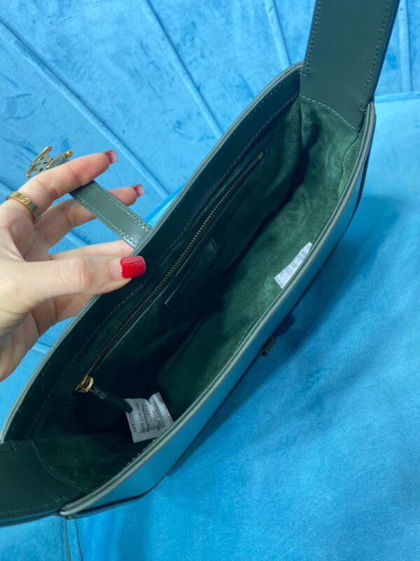 [REP 1:1] Saint Laurent Le 5 À 7 Hobo Bag In Smooth Dark Green For Women 9in/23cm YSL 6572282R20W3045