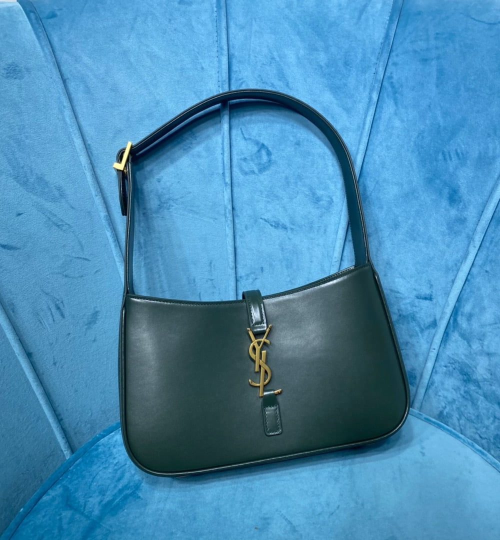 [REP 1:1] Saint Laurent Le 5 À 7 Hobo Bag In Smooth Dark Green For Women 9in/23cm YSL 6572282R20W3045