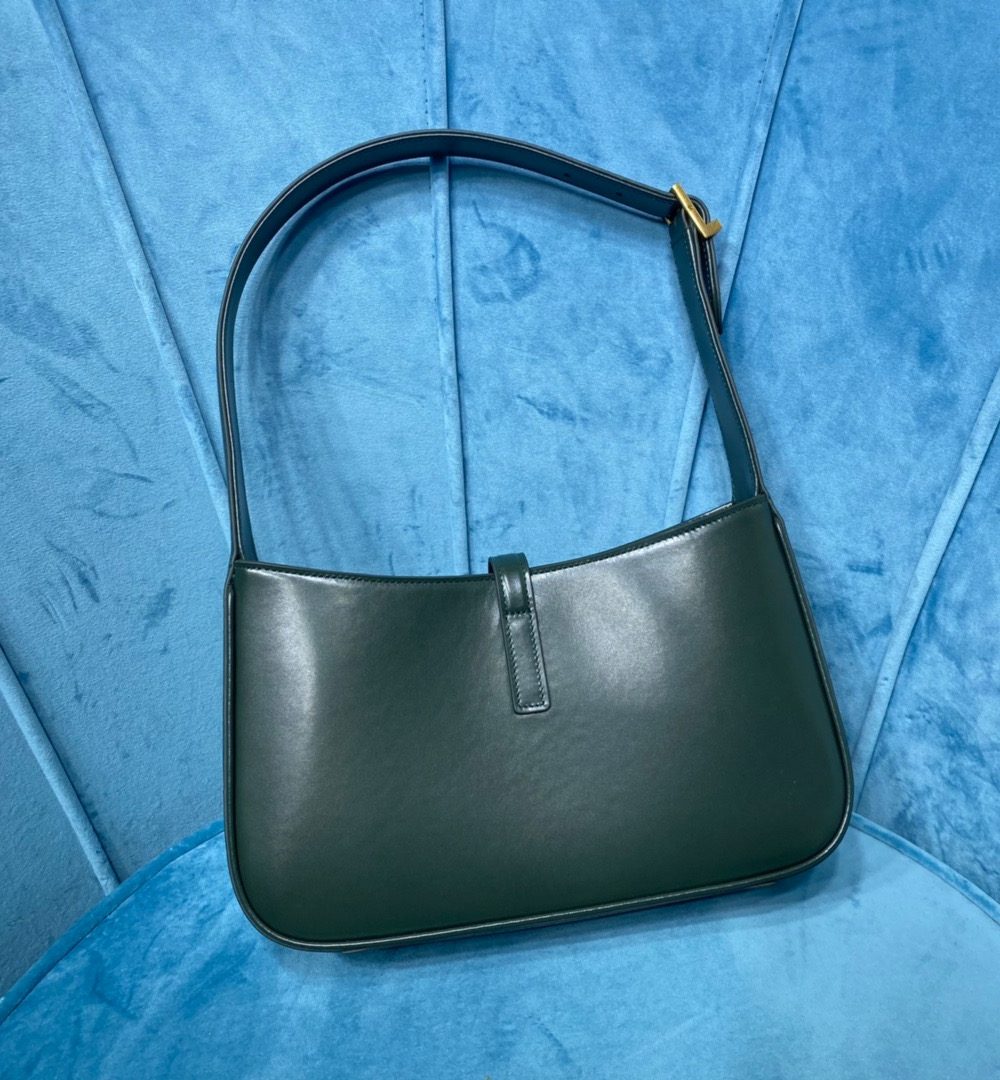 [REP 1:1] Saint Laurent Le 5 À 7 Hobo Bag In Smooth Dark Green For Women 9in/23cm YSL 6572282R20W3045