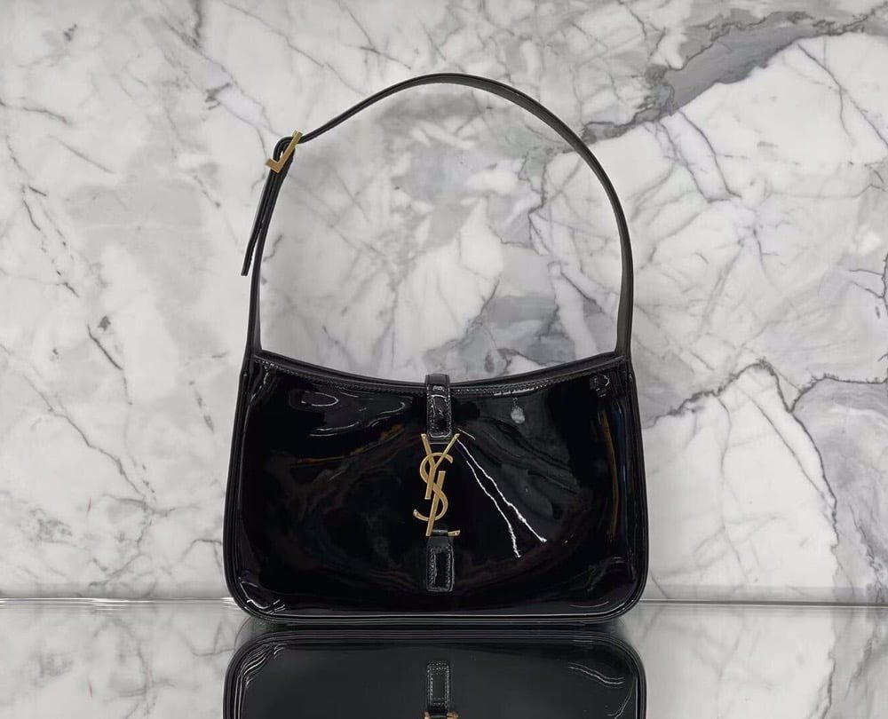 [REP 1:1] Saint Laurent Le 5 À 7 Hobo Bag In Smooth Noir For Women 9in/23cm YSL 6572280UF0W1000