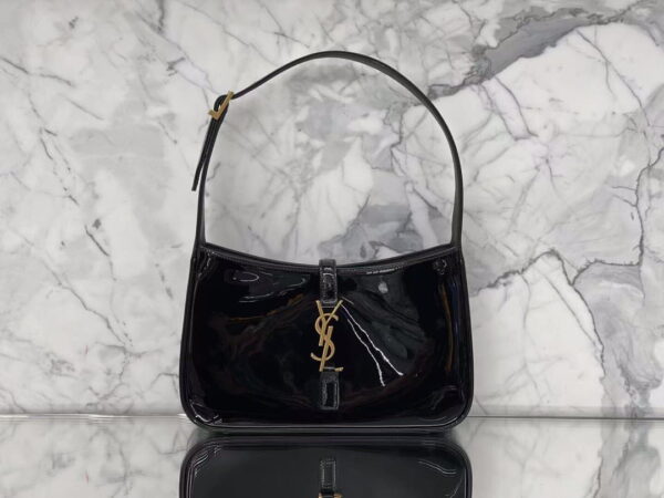 [REP 1:1] Saint Laurent Le 5 À 7 Hobo Bag In Smooth Noir For Women 9in/23cm YSL 6572280UF0W1000
