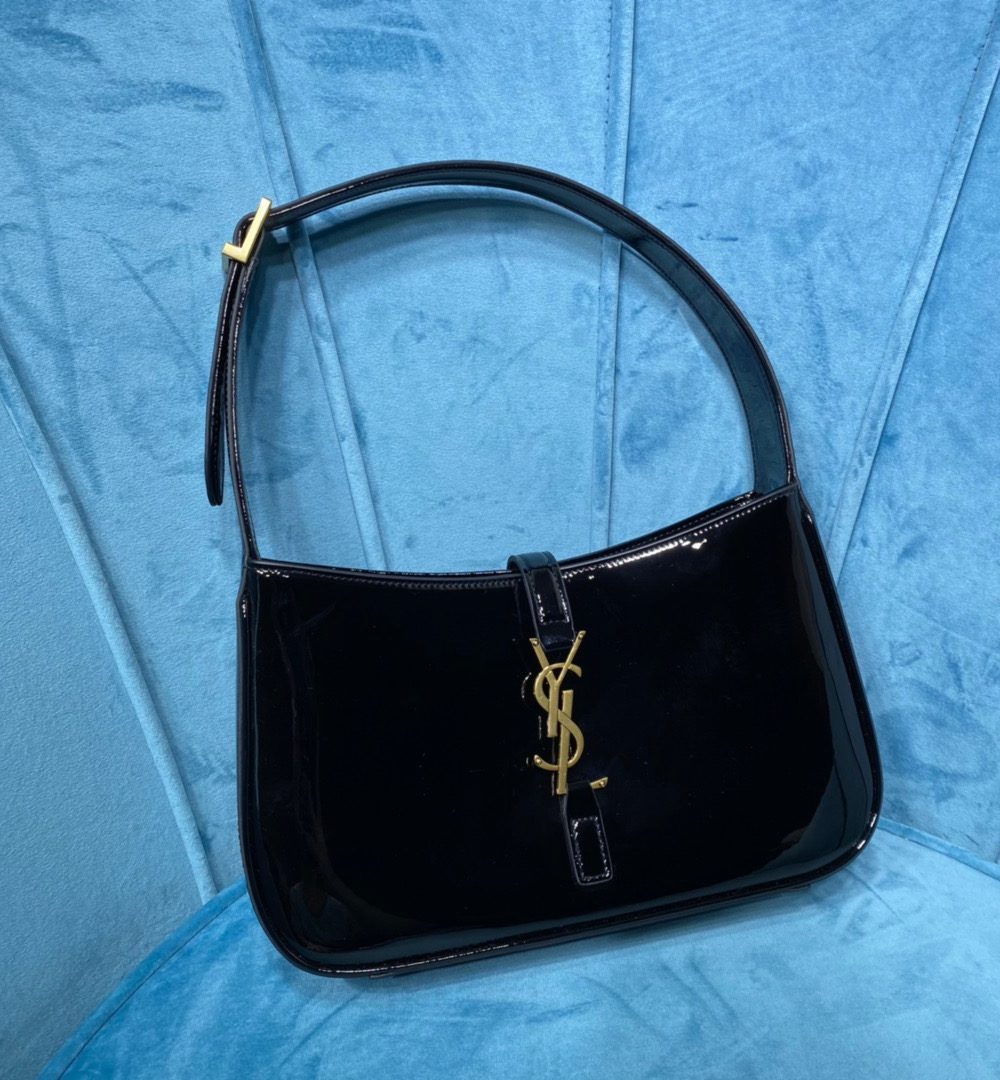 [REP 1:1] Saint Laurent Le 5 À 7 Hobo Bag In Smooth Noir For Women 9in/23cm YSL 6572280UF0W1000