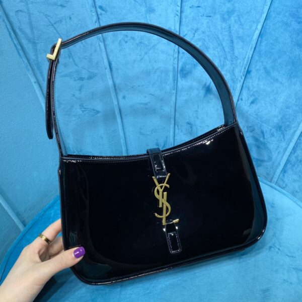 [REP 1:1] Saint Laurent Le 5 À 7 Hobo Bag In Smooth Noir For Women 9in/23cm YSL 6572280UF0W1000