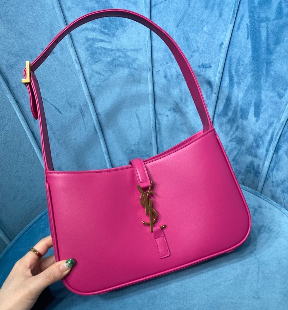 [REP 1:1] Saint Laurent Le 5 À 7 Hobo Bag In Smooth Pink For Women 9in/23cm YSL 6572282R20W5623