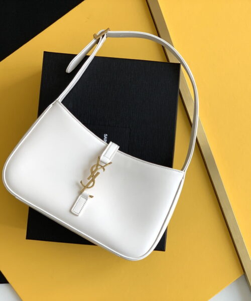 [REP 1:1] Saint Laurent LE 5 À 7 Hobo Bag White Material For Women 9in/23cm YSL 6572282R20W9207