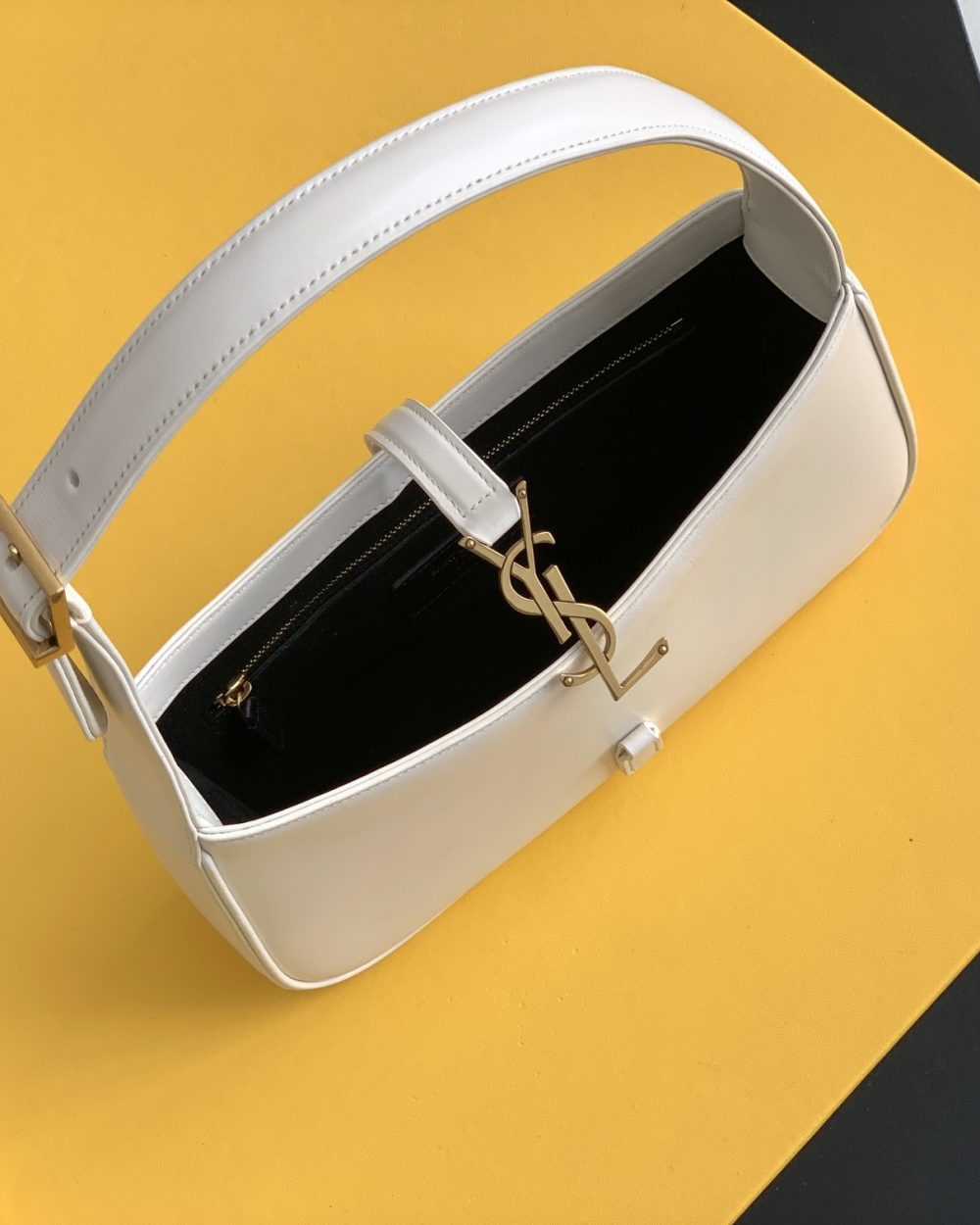 [REP 1:1] Saint Laurent LE 5 À 7 Hobo Bag White Material For Women 9in/23cm YSL 6572282R20W9207