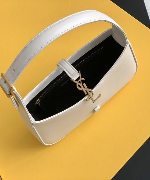 [REP 1:1] Saint Laurent LE 5 À 7 Hobo Bag White Material For Women 9in/23cm YSL 6572282R20W9207