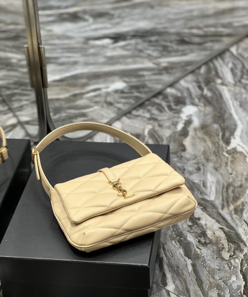 [REP 1:1] Saint Laurent Le 57 Hobo Shoulder Bag Beige For Women, Women's Bags 9.8in/25cm YSL
