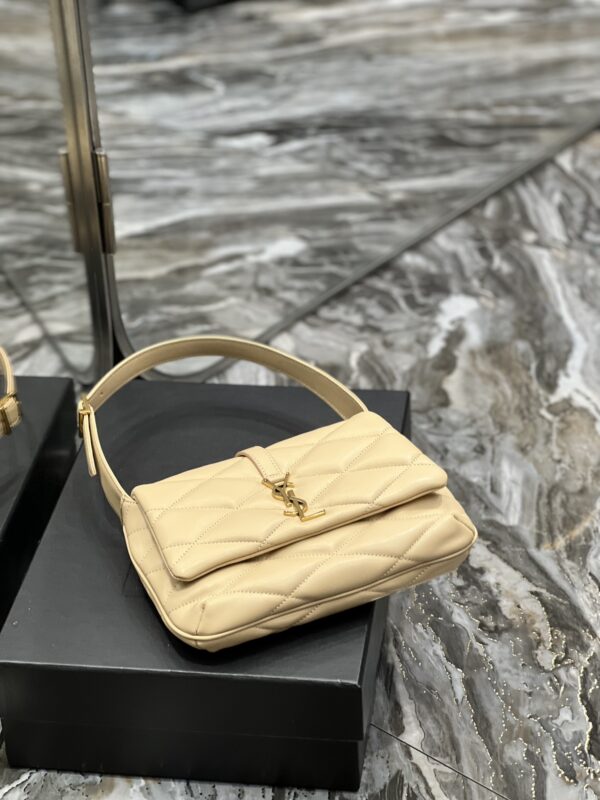[REP 1:1] Saint Laurent Le 57 Hobo Shoulder Bag Beige For Women, Women's Bags 9.8in/25cm YSL