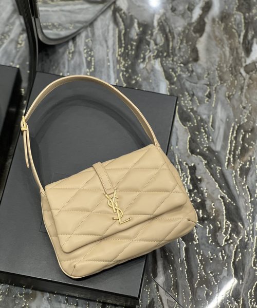 [REP 1:1] Saint Laurent Le 57 Hobo Shoulder Bag Beige For Women, Women's Bags 9.8in/25cm YSL