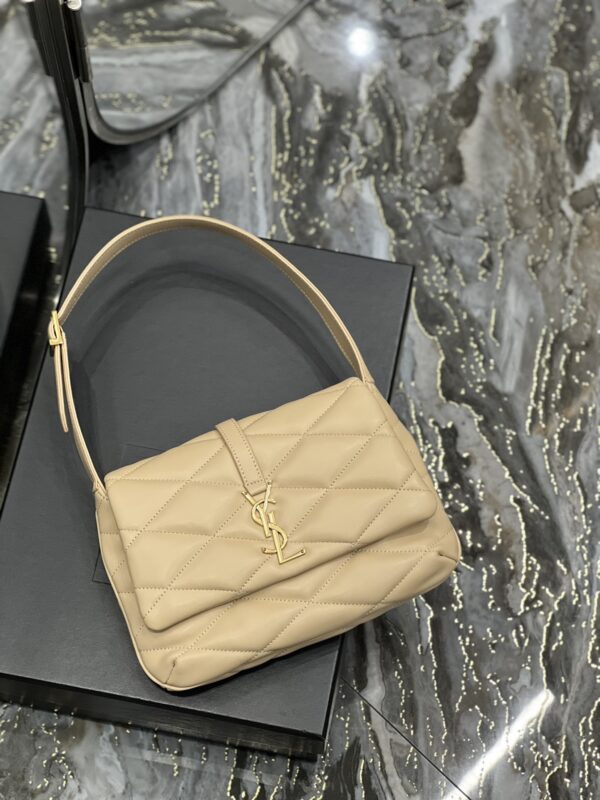 [REP 1:1] Saint Laurent Le 57 Hobo Shoulder Bag Beige For Women, Women's Bags 9.8in/25cm YSL