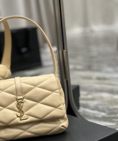 [REP 1:1] Saint Laurent Le 57 Hobo Shoulder Bag Beige For Women, Women's Bags 9.8in/25cm YSL