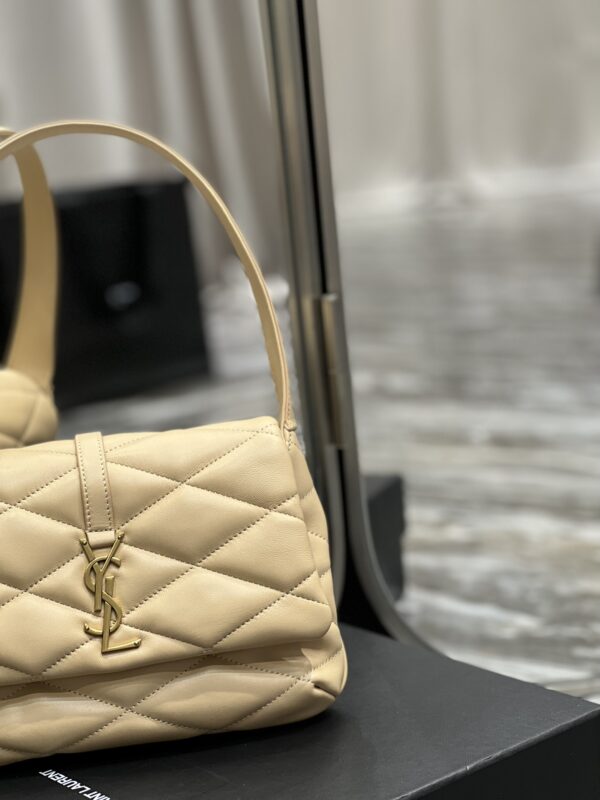 [REP 1:1] Saint Laurent Le 57 Hobo Shoulder Bag Beige For Women, Women's Bags 9.8in/25cm YSL