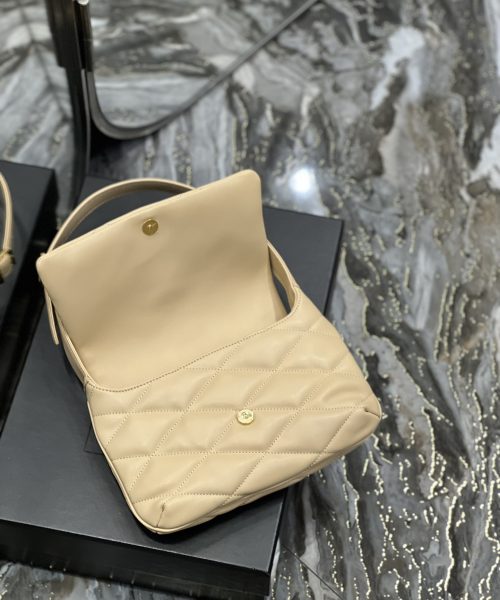 [REP 1:1] Saint Laurent Le 57 Hobo Shoulder Bag Beige For Women, Women's Bags 9.8in/25cm YSL