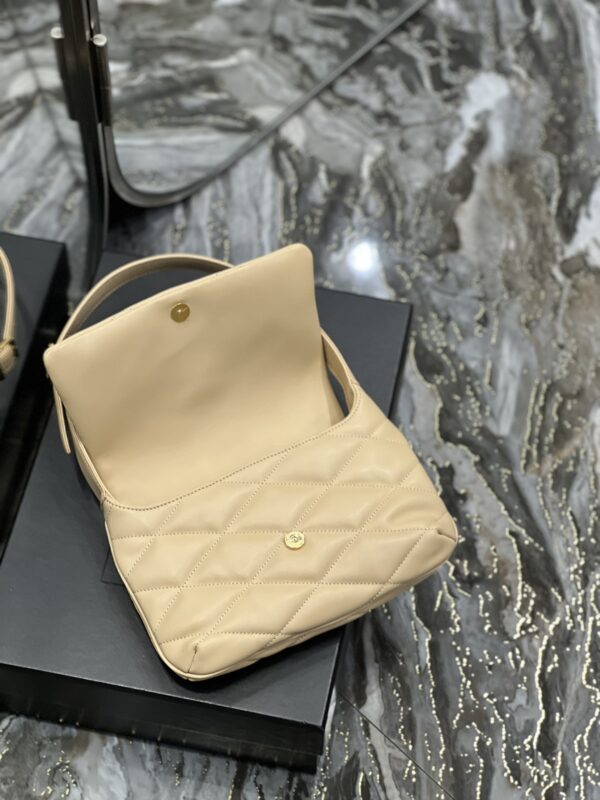 [REP 1:1] Saint Laurent Le 57 Hobo Shoulder Bag Beige For Women, Women's Bags 9.8in/25cm YSL