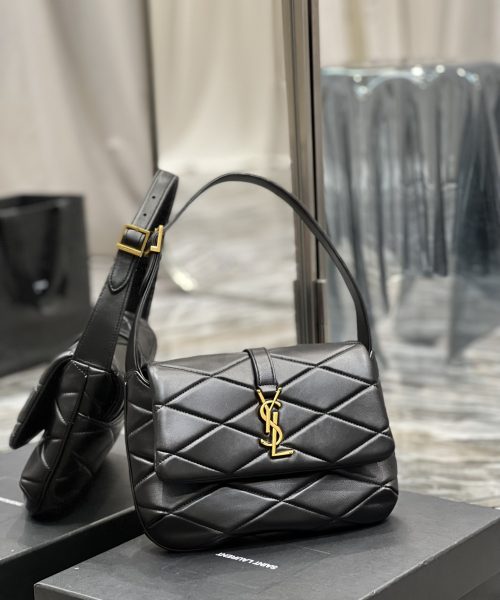 [REP 1:1] Saint Laurent Le 57 Hobo Shoulder Bag Black For Women, Women's Bags 9.8in/25cm YSL 698567AAAO01000