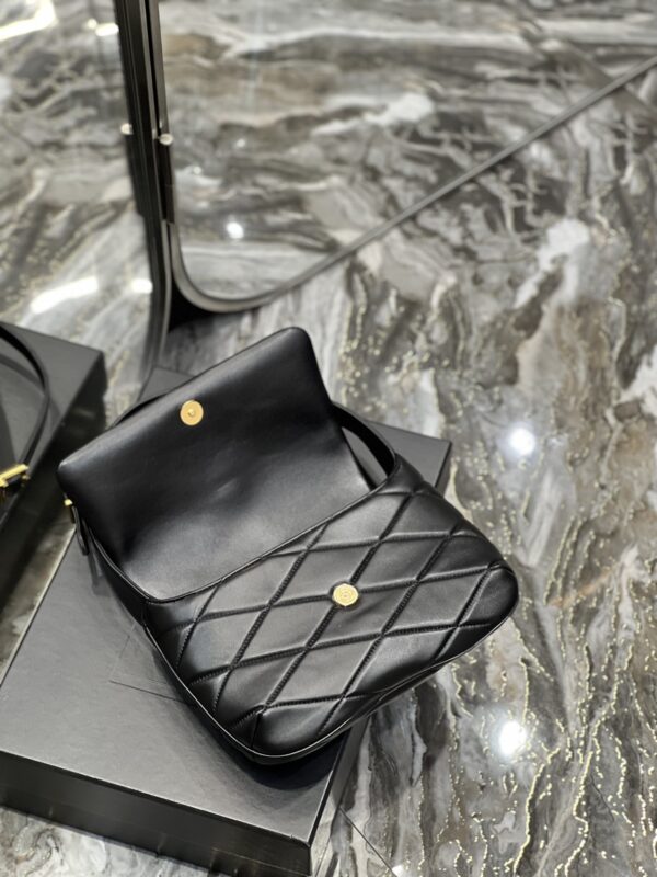 [REP 1:1] Saint Laurent Le 57 Hobo Shoulder Bag Black For Women, Women's Bags 9.8in/25cm YSL 698567AAAO01000