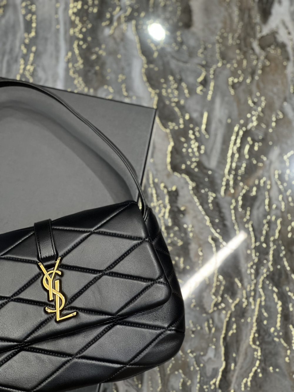 [REP 1:1] Saint Laurent Le 57 Hobo Shoulder Bag Black For Women, Women's Bags 9.8in/25cm YSL 698567AAAO01000 - Image 6