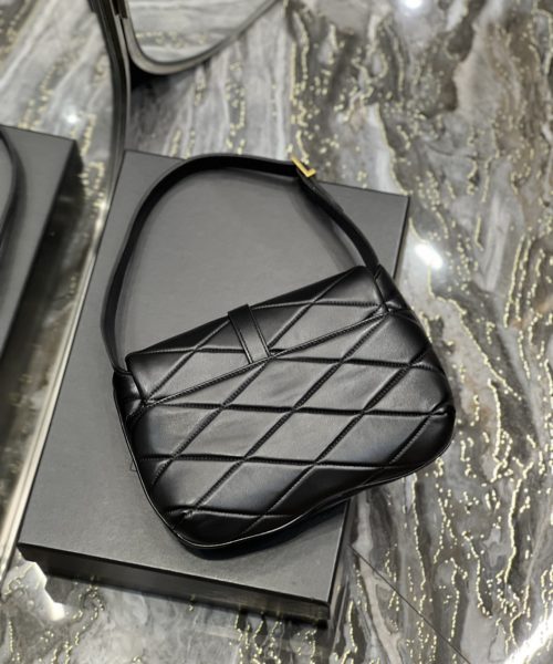 [REP 1:1] Saint Laurent Le 57 Hobo Shoulder Bag Black For Women, Women's Bags 9.8in/25cm YSL 698567AAAO01000