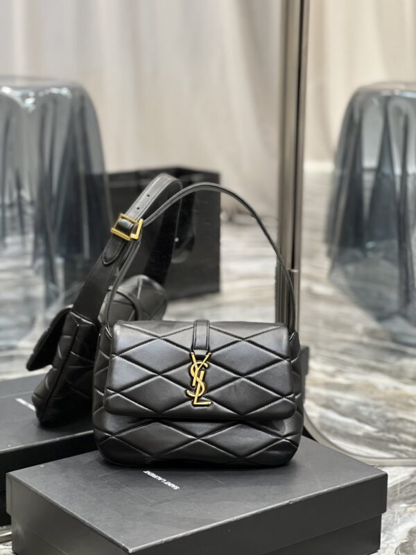 [REP 1:1] Saint Laurent Le 57 Hobo Shoulder Bag Black For Women, Women's Bags 9.8in/25cm YSL 698567AAAO01000