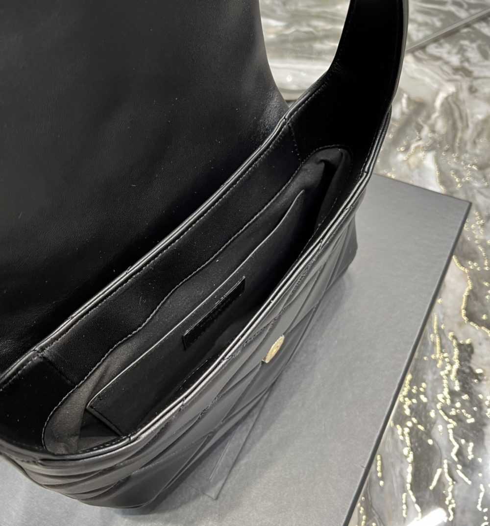 [REP 1:1] Saint Laurent Le 57 Hobo Shoulder Bag Black For Women, Women's Bags 9.8in/25cm YSL 698567AAAO01000