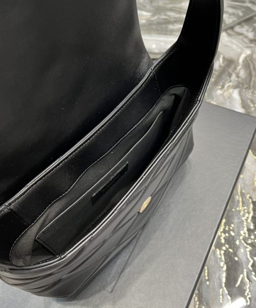 [REP 1:1] Saint Laurent Le 57 Hobo Shoulder Bag Black For Women, Women's Bags 9.8in/25cm YSL 698567AAAO01000
