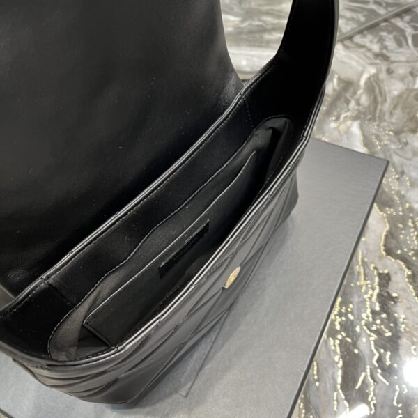 [REP 1:1] Saint Laurent Le 57 Hobo Shoulder Bag Black For Women, Women's Bags 9.8in/25cm YSL 698567AAAO01000