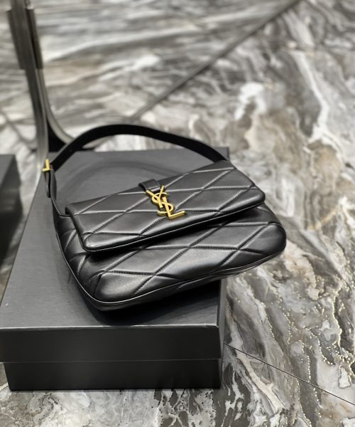 [REP 1:1] Saint Laurent Le 57 Hobo Shoulder Bag Black For Women, Women's Bags 9.8in/25cm YSL 698567AAAO01000