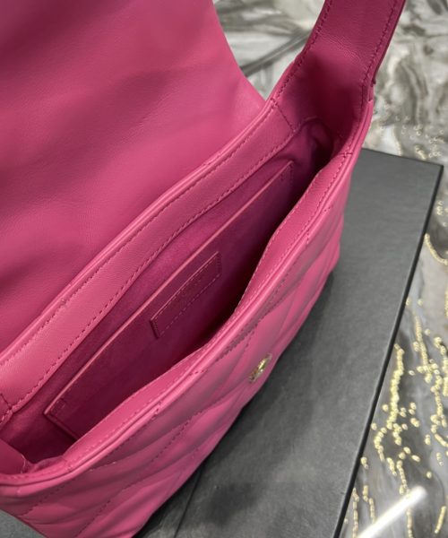 [REP 1:1] Saint Laurent Le 57 Hobo Shoulder Bag Pink For Women, Women's Bags 9.8in/25cm YSL 698567AAAO05623