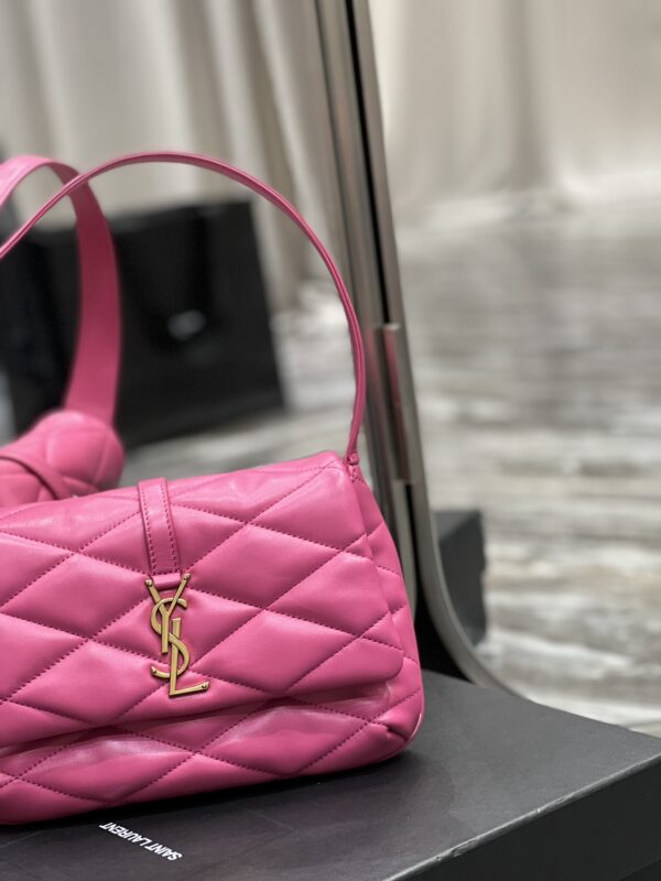 [REP 1:1] Saint Laurent Le 57 Hobo Shoulder Bag Pink For Women, Women's Bags 9.8in/25cm YSL 698567AAAO05623