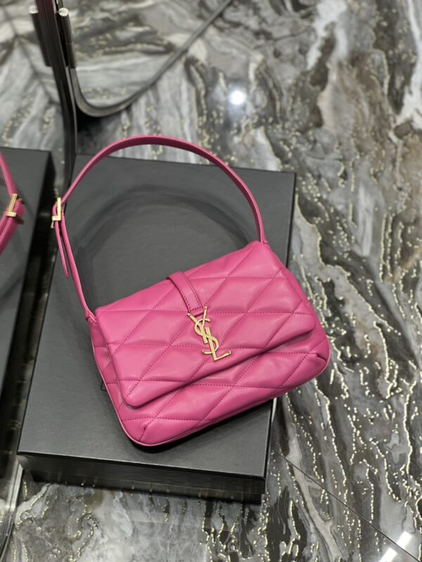 [REP 1:1] Saint Laurent Le 57 Hobo Shoulder Bag Pink For Women, Women's Bags 9.8in/25cm YSL 698567AAAO05623
