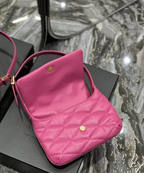 [REP 1:1] Saint Laurent Le 57 Hobo Shoulder Bag Pink For Women, Women's Bags 9.8in/25cm YSL 698567AAAO05623
