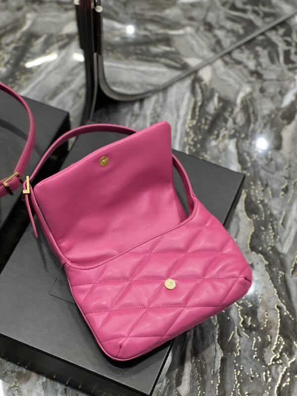 [REP 1:1] Saint Laurent Le 57 Hobo Shoulder Bag Pink For Women, Women's Bags 9.8in/25cm YSL 698567AAAO05623