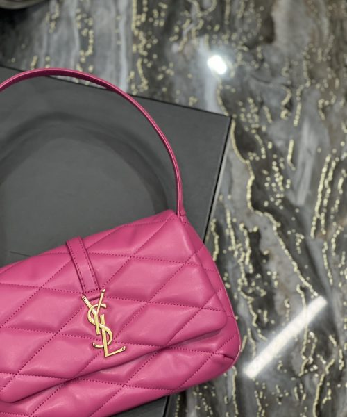 [REP 1:1] Saint Laurent Le 57 Hobo Shoulder Bag Pink For Women, Women's Bags 9.8in/25cm YSL 698567AAAO05623