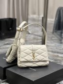 [REP 1:1] Saint Laurent Le 57 Hobo Shoulder Bag White For Women, Women's Bags 9.8in/25cm YSL 698567AAAO09207