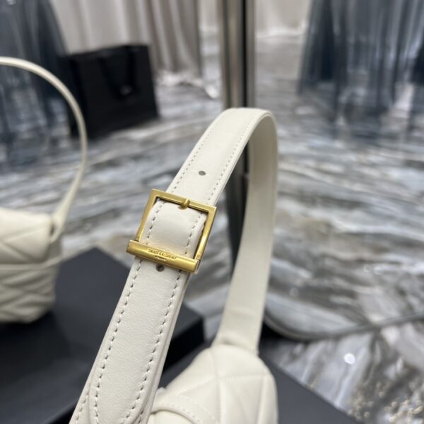 [REP 1:1] Saint Laurent Le 57 Hobo Shoulder Bag White For Women, Women's Bags 9.8in/25cm YSL 698567AAAO09207