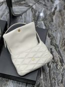 [REP 1:1] Saint Laurent Le 57 Hobo Shoulder Bag White For Women, Women's Bags 9.8in/25cm YSL 698567AAAO09207