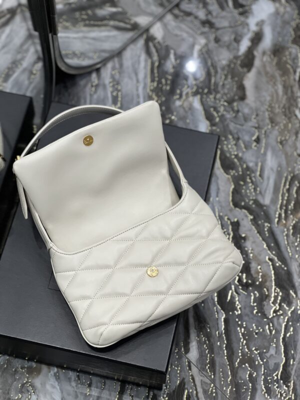 [REP 1:1] Saint Laurent Le 57 Hobo Shoulder Bag White For Women, Women's Bags 9.8in/25cm YSL 698567AAAO09207