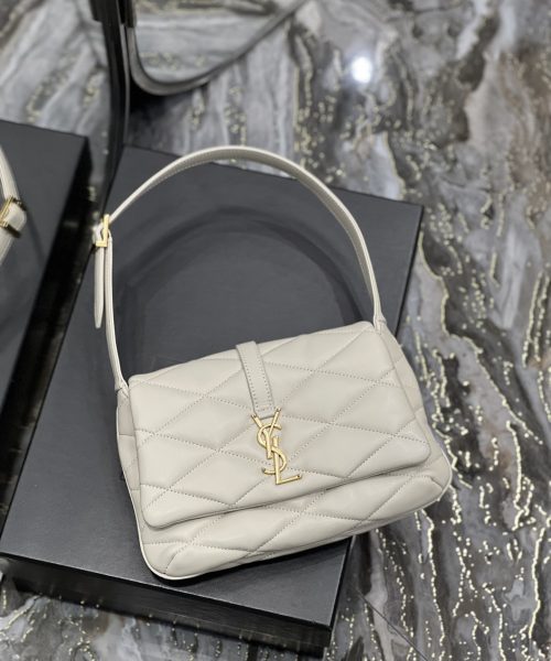 [REP 1:1] Saint Laurent Le 57 Hobo Shoulder Bag White For Women, Women's Bags 9.8in/25cm YSL 698567AAAO09207