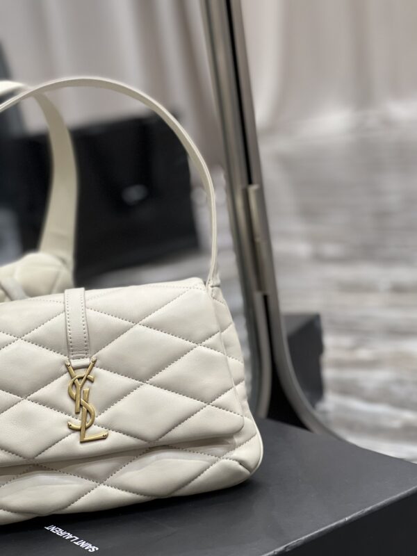[REP 1:1] Saint Laurent Le 57 Hobo Shoulder Bag White For Women, Women's Bags 9.8in/25cm YSL 698567AAAO09207