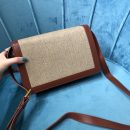[REP 1:1] Saint Laurent Le Carré Satchel In Canvas And Box Natural Beige & Brick For Women 9in/23cm YSL
