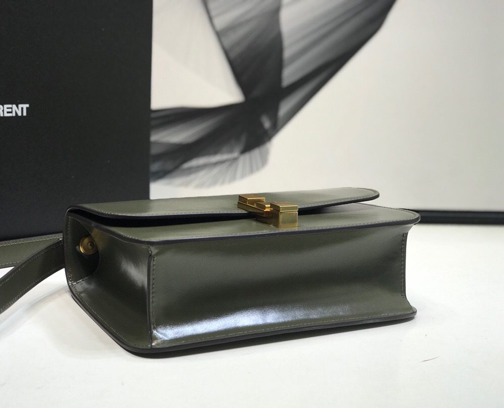 [REP 1:1] Saint Laurent Le Carre Satchel In Box Dark Green For Women 9in/23cm YSL