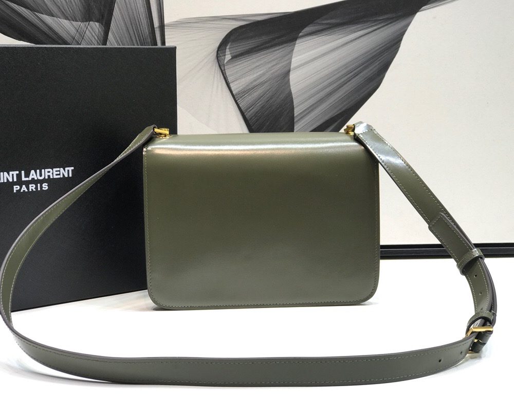 [REP 1:1] Saint Laurent Le Carre Satchel In Box Dark Green For Women 9in/23cm YSL