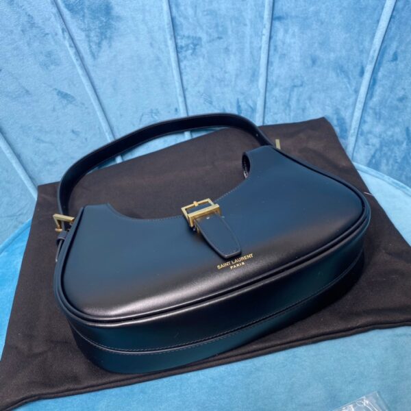 [REP 1:1] Saint Laurent Le Fermoir Hobo Bag Black For Women 9.5in/24cm YSL 672615 2ZA2W