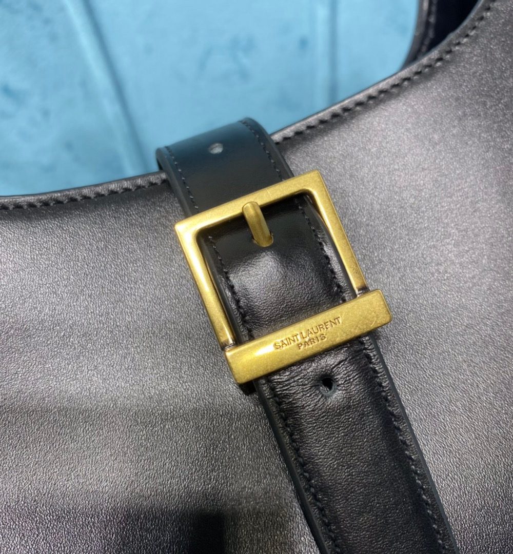 [REP 1:1] Saint Laurent Le Fermoir Hobo Bag Black For Women 9.5in/24cm YSL 672615 2ZA2W