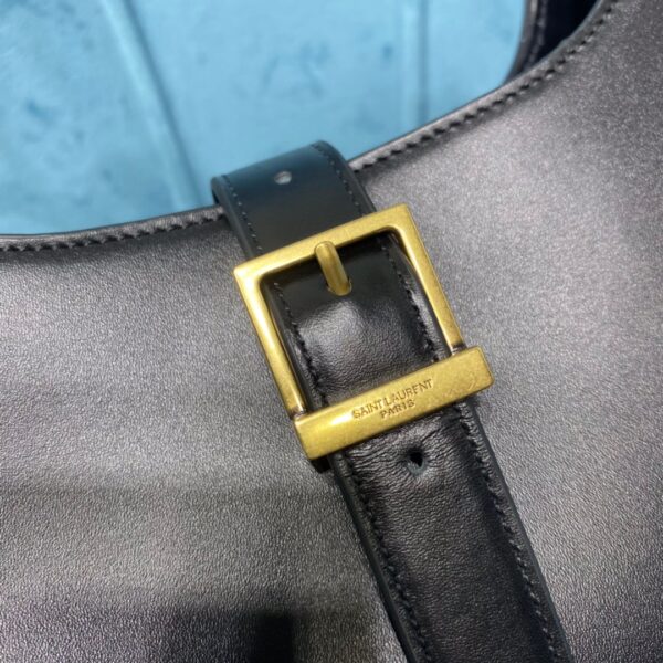 [REP 1:1] Saint Laurent Le Fermoir Hobo Bag Black For Women 9.5in/24cm YSL 672615 2ZA2W