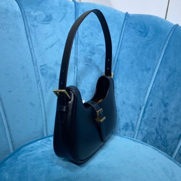 [REP 1:1] Saint Laurent Le Fermoir Hobo Bag Black For Women 9.5in/24cm YSL 672615 2ZA2W