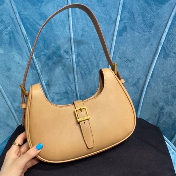 [REP 1:1] Saint Laurent Le Fermoir Hobo Bag Brown For Women 9.5in/24cm YSL