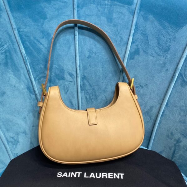 [REP 1:1] Saint Laurent Le Fermoir Hobo Bag Brown For Women 9.5in/24cm YSL